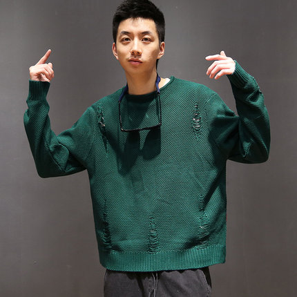 韩国男装东大门时尚起义苏浩同款张根硕权志龙宋仲基薄款透明毛衣_不