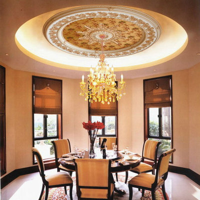 灯池灯盘圆形 仿石膏装修材料吊顶欧式吊顶装饰 客厅天花板装饰