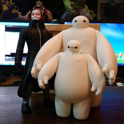 bighero6 q版超能陸戰隊 白胖子 大白公仔手辦 baymax玩具 禮物_不