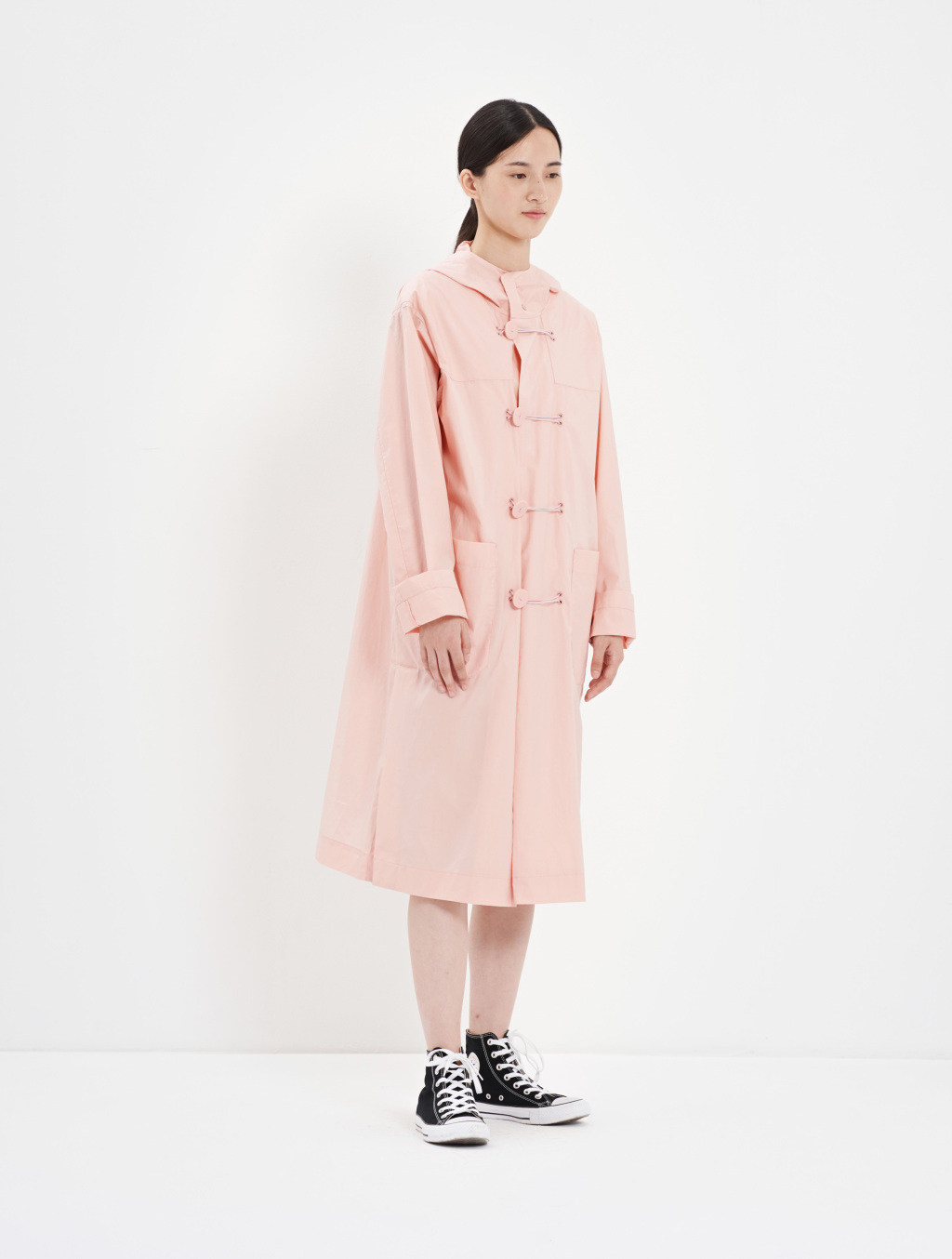 超越素然风 2017早秋z系列 骨感棉布达夫尔外套 w173tc02