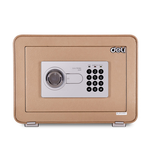 得力家用办公保管箱 4082 电子密码保险柜25cm小型防盗入墙保险柜