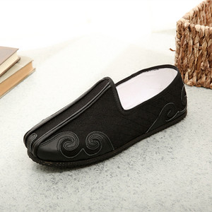 老北京布鞋男单鞋手工传统洒鞋 云头复古鞋踢死牛橡胶底软底耐磨