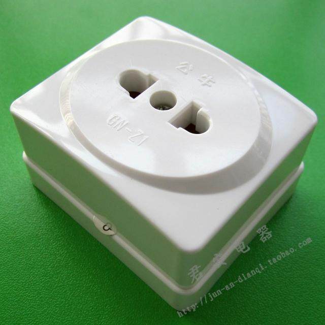 正品公牛配电柜电箱明装二眼两孔插座 一位2孔gn-z1 10a 250v