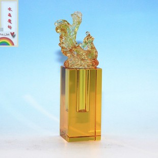 宝宝纪念品 琉璃胎发章 婴儿出生满月留念 储存胎毛用品 小凤凰