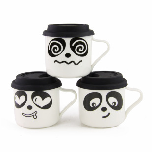 杯具 日日和 超q卡通熊猫表情 创意杯具 马克杯 三个表情可选 硅胶