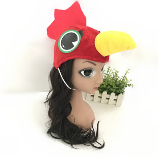 幼儿园表演聚会装扮cos道具六一儿童卡通头饰可爱大公鸡动物帽子