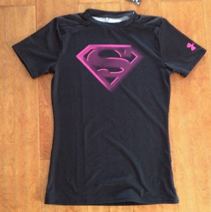 现货ua安德玛under armour正品超人英雄超人系列女款紧身衣短袖