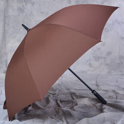 顾得 高档男士纯色晴雨伞直杆直柄素色商务雨伞广告印刷伞