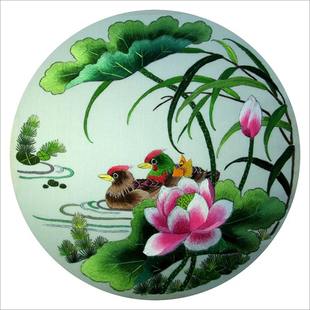 苏绣diy初学套件针迹扫描刺绣入门自学苏绣diy鸳鸯荷花送教程