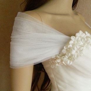 复古包肩活动肩带~新娘结婚配件 肩饰 网纱肩带卡肩婚纱配饰拍照