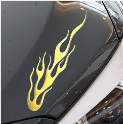 汽车贴纸改装3d火焰车贴保险杠车头盖遮挡划痕车门贴创意汽车用品