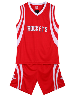 火箭队球衣 火箭篮球服套装 麦迪球衣定制篮球队服训练服 包邮 男