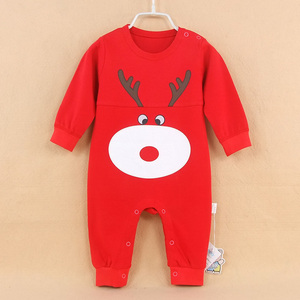 春秋季婴儿连体衣服装0纯棉4女宝宝秋装3新生儿哈衣6男爬行12个月
