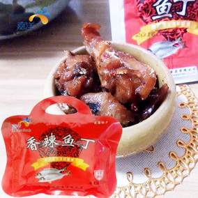 嘉洋香辣味鱼丁开袋即食海鱼干山东威海特产休闲海鲜零食小吃200g