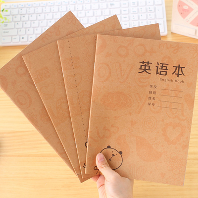 中小学生文具b5 课堂作业本练习本 16k英语本 方格子作文本子批发