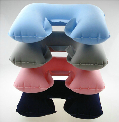 旅行便携充气u型枕脖子带绒护颈枕旅行枕午睡靠枕飞机火车旅游枕