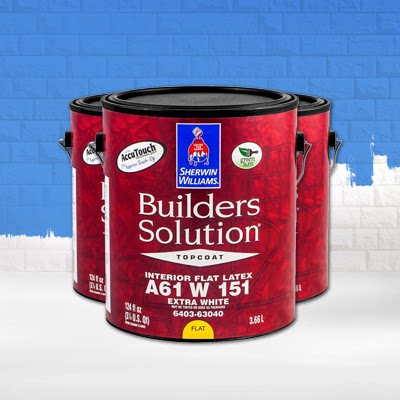 美国原装进口宣伟涂料水性漆翻新白色油漆旧墙翻新墙面内墙七夕节_不