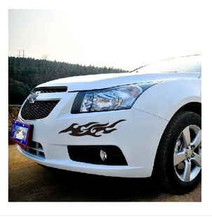 保险杠 个性火焰车贴 刮伤贴 保险杠贴 汽车贴纸 划痕车贴 对装