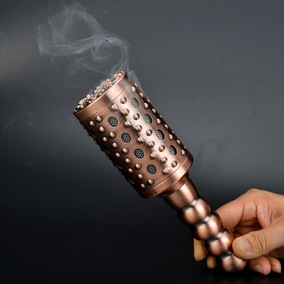 包邮正品特大号纯铜艾灸棒 温灸棒 艾灸盒 温灸盒 艾灸器具按摩棒_双