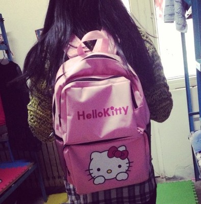 2015夏季原宿软妹甜美小清新hellokitty双肩背包可爱中小学生书包