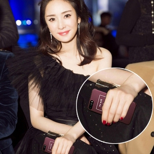 创意杨幂英文机壳酒红oppo同款磨砂手机手机壳复古红英