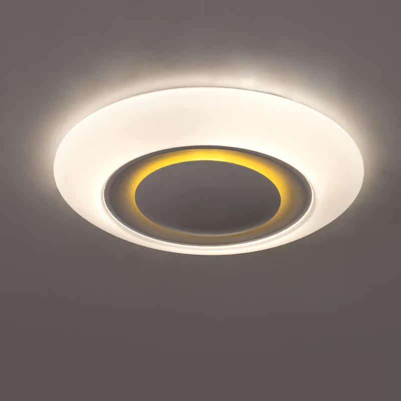 洲明翰源led圆形吸顶灯客厅灯 简约灯具圆盘卧室灯 创意个性调光