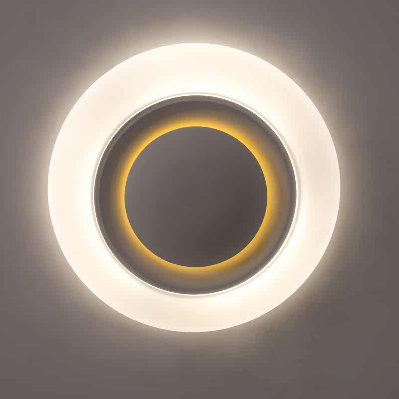 洲明翰源led圆形吸顶灯客厅灯 简约灯具圆盘卧室灯 创意个性调光