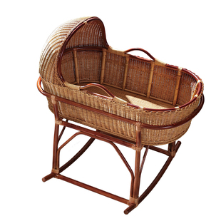 手动 真藤手工藤编 手动摇篮 宝宝摇摇床 婴儿睡觉床 透气易清洗藤童